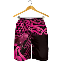 Humpback Whale Matariki New Zealand Shorts for Men NZ Maori Paikea Poutama Luxury Pink LT14 - Polynesian Pride