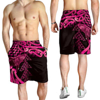 Humpback Whale Matariki New Zealand Shorts for Men NZ Maori Paikea Poutama Luxury Pink LT14 - Polynesian Pride