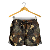 Javanese Batik Semen Shorts for Women Indonesian Traditional Pattern