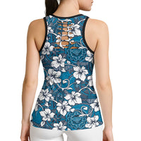 Karakarawa Bula Fiji Hollow Tank Top Fijian Tapa Seamless Hibiscus LT14 - Polynesian Pride