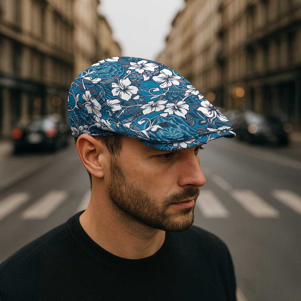 Karakarawa Bula Fiji Jeff Hat Fijian Tapa Seamless Hibiscus LT14 - Polynesian Pride