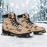 Khaki Palaka Hawaii Cowboy All Season Boots Puakenikeni Lei Paniolo Papale Seamless Vibes LT14 - Polynesian Pride