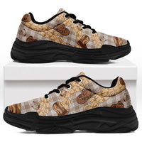 Khaki Palaka Hawaii Cowboy Chunky Sneakers Puakenikeni Lei Paniolo Papale Seamless Vibes LT14 Khaki - Polynesian Pride