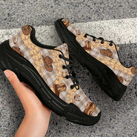 Khaki Palaka Hawaii Cowboy Chunky Sneakers Puakenikeni Lei Paniolo Papale Seamless Vibes LT14 - Polynesian Pride