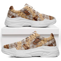 Khaki Palaka Hawaii Cowboy Chunky Sneakers Puakenikeni Lei Paniolo Papale Seamless Vibes LT14 Khaki - Polynesian Pride