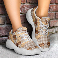 Khaki Palaka Hawaii Cowboy Chunky Sneakers Puakenikeni Lei Paniolo Papale Seamless Vibes LT14 - Polynesian Pride