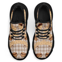 Khaki Palaka Hawaii Cowboy Clunky Sneakers Puakenikeni Lei Paniolo Papale Seamless Vibes LT14 - Polynesian Pride