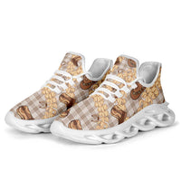 Khaki Palaka Hawaii Cowboy Clunky Sneakers Puakenikeni Lei Paniolo Papale Seamless Vibes LT14 - Polynesian Pride
