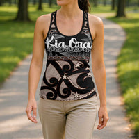 Kia Ora New Zealand Hollow Tank Top Aotearoa Proud Maori With Silver Fern LT14 - Polynesian Pride