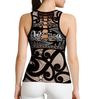 Kia Ora New Zealand Hollow Tank Top Aotearoa Proud Maori With Silver Fern LT14 - Polynesian Pride