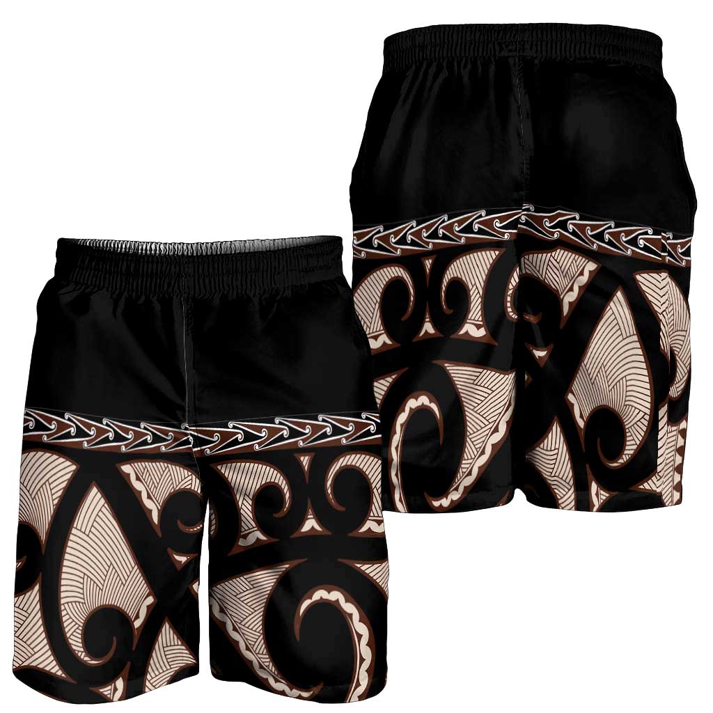 Kia Ora New Zealand Shorts for Men Aotearoa Proud Maori With Silver Fern LT14 - Polynesian Pride