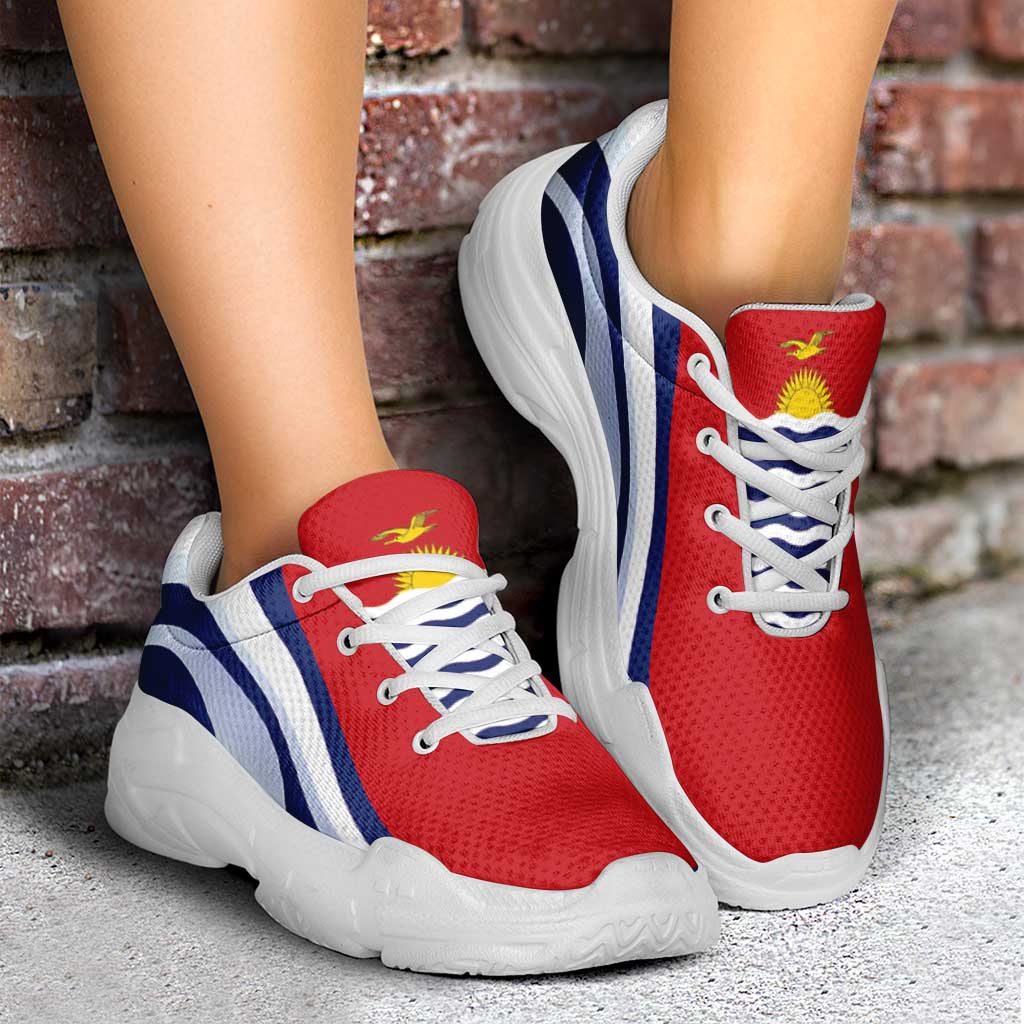Kiribati Chunky Sneakers Flag-Inspired Curve Style
