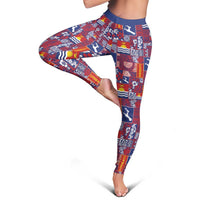 Kiribati Tekeraoi n te Kiritimati Leggings Pacific Patchwork Xmas Vibes LT9 - Polynesian Pride