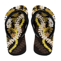 Kula Aloha Hawaii Lei Flip Flops Tropical Flowers Elegant Vibe - Polynesian Pride