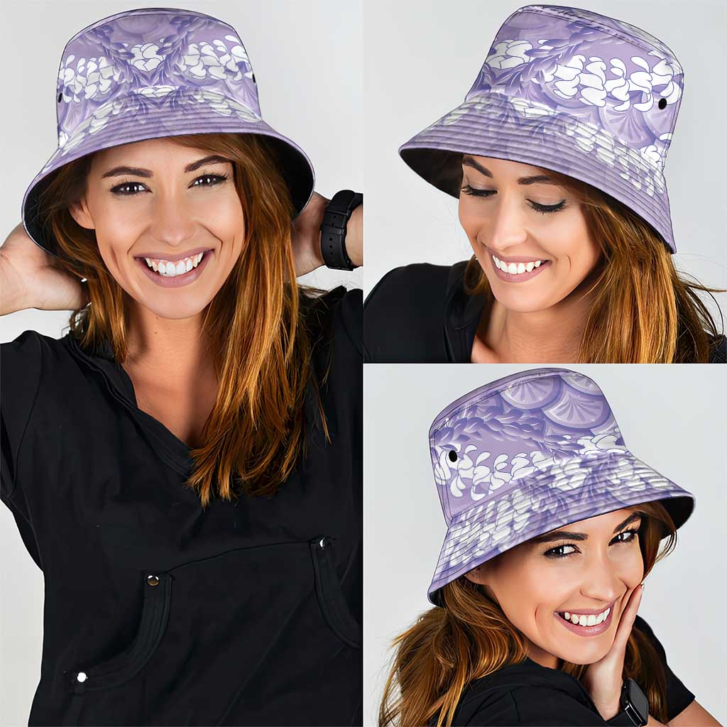 Lilac Mermaid Puakenikeni Maile Lei Bucket Hat