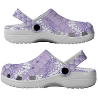 Lilac Mermaid Puakenikeni Maile Lei Clogs Shoes