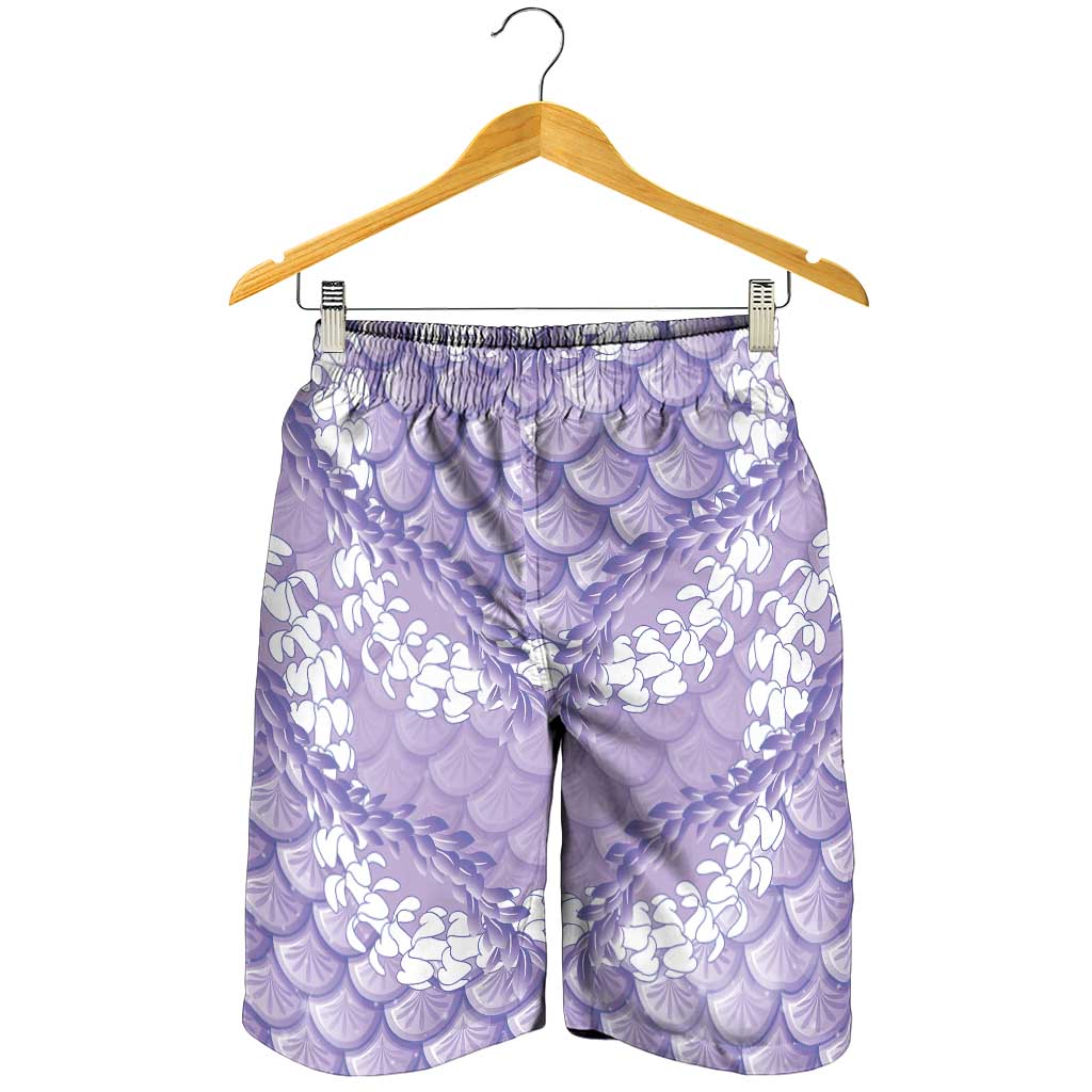 Lilac Mermaid Puakenikeni Maile Lei Shorts for Men