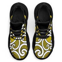 Lime Green Maori Koru New Zealand Clunky Sneakers