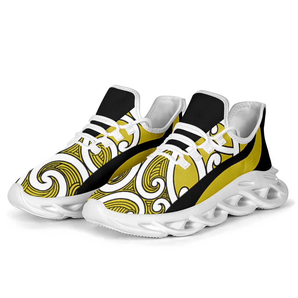 Lime Green Maori Koru New Zealand Clunky Sneakers