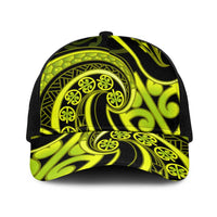 Lime Green New Zealand Mangopare Baseball Net Cap Aotearoa Maori Koru Style - Polynesian Pride