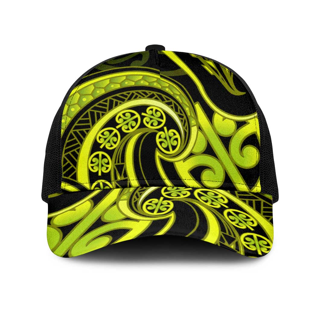 Lime Green New Zealand Mangopare Mesh Trucker Cap Aotearoa Maori Koru Style - Polynesian Pride