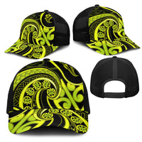 Lime Green New Zealand Mangopare Mesh Trucker Cap Aotearoa Maori Koru Style - Polynesian Pride