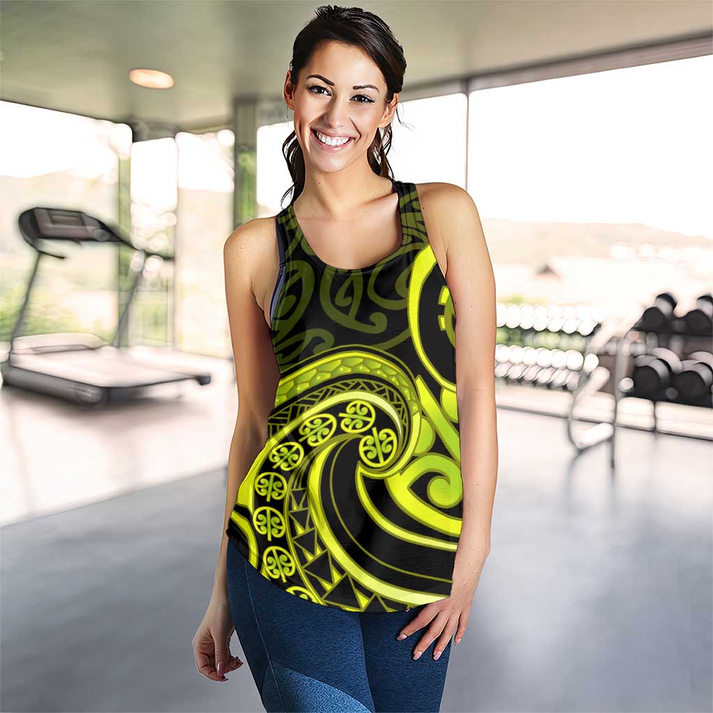 Lime Green New Zealand Mangopare Women Racerback Tank Aotearoa Maori Koru Style LT14 - Polynesian Pride