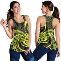 Lime Green New Zealand Mangopare Women Racerback Tank Aotearoa Maori Koru Style LT14 - Polynesian Pride