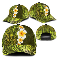 Lime Green Polynesia Classic Cap Plumeria Tropical Leaves With Galaxy Polynesian Art LT14 - Polynesian Pride