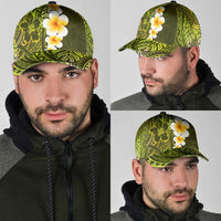 Lime Green Polynesia Classic Cap Plumeria Tropical Leaves With Galaxy Polynesian Art LT14 - Polynesian Pride