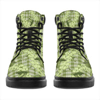 Lime Palaka Hawaii Cowboy All Season Boots Puakenikeni Lei Paniolo Papale Seamless Vibes LT14 - Polynesian Pride