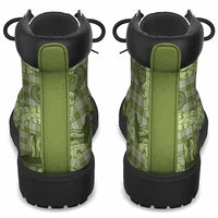 Lime Palaka Hawaii Cowboy All Season Boots Puakenikeni Lei Paniolo Papale Seamless Vibes LT14 - Polynesian Pride
