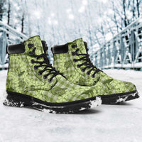 Lime Palaka Hawaii Cowboy All Season Boots Puakenikeni Lei Paniolo Papale Seamless Vibes LT14 - Polynesian Pride