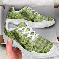 Lime Palaka Hawaii Cowboy Chunky Sneakers Puakenikeni Lei Paniolo Papale Seamless Vibes LT14 - Polynesian Pride