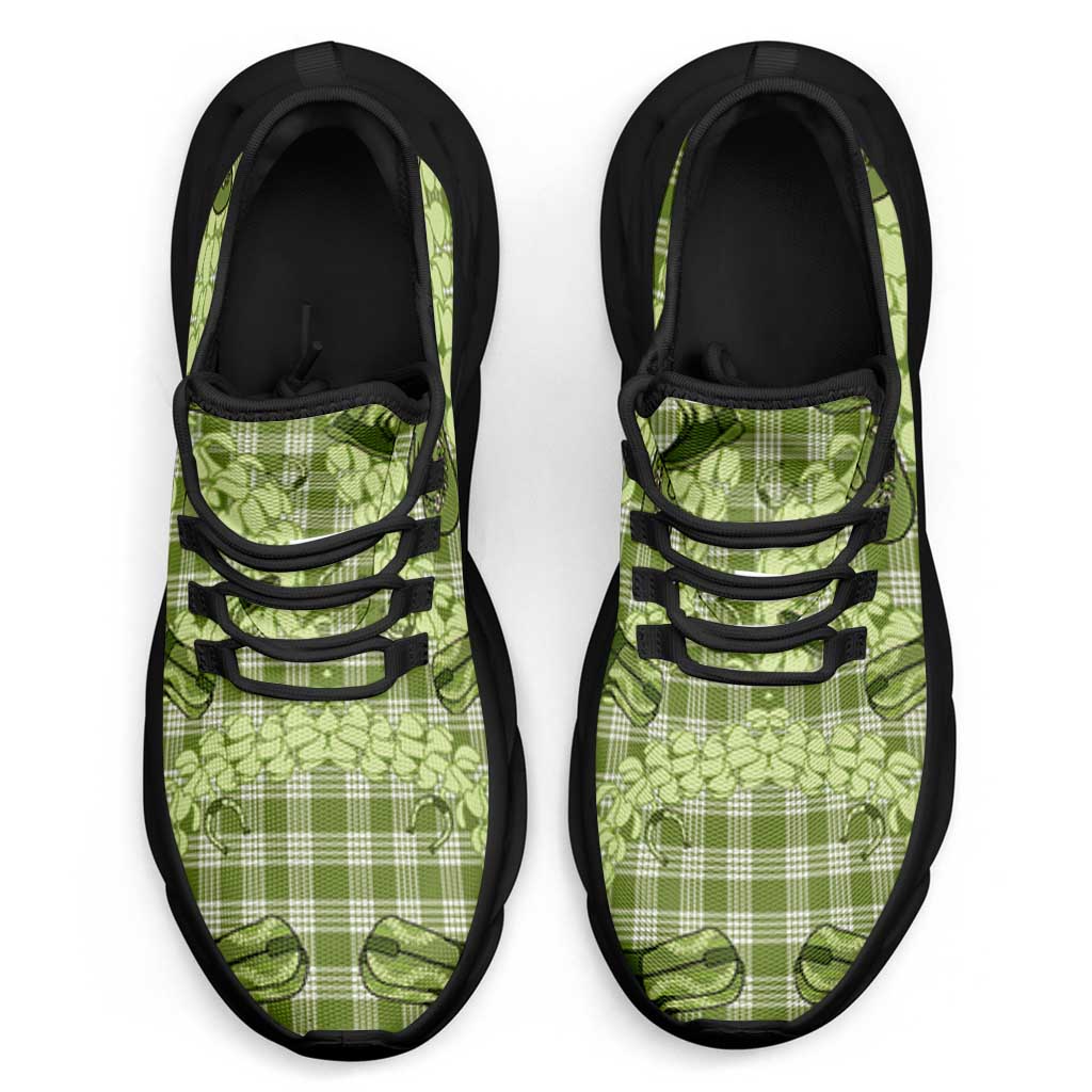 Lime Palaka Hawaii Cowboy Clunky Sneakers Puakenikeni Lei Paniolo Papale Seamless Vibes LT14 - Polynesian Pride