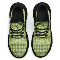 Lime Palaka Hawaii Cowboy Clunky Sneakers Puakenikeni Lei Paniolo Papale Seamless Vibes LT14 - Polynesian Pride