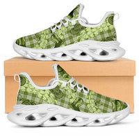 Lime Palaka Hawaii Cowboy Clunky Sneakers Puakenikeni Lei Paniolo Papale Seamless Vibes LT14 Lime - Polynesian Pride