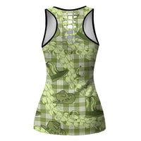 Lime Palaka Hawaii Cowboy Hollow Tank Top Puakenikeni Lei Paniolo Papale Seamless Vibes LT14 - Polynesian Pride