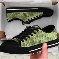 Lime Palaka Hawaii Cowboy Low Top Shoes Puakenikeni Lei Paniolo Papale Seamless Vibes LT14 Lime - Polynesian Pride
