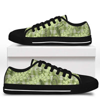 Lime Palaka Hawaii Cowboy Low Top Shoes Puakenikeni Lei Paniolo Papale Seamless Vibes LT14 - Polynesian Pride