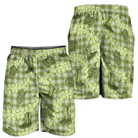 Lime Palaka Hawaii Cowboy Shorts for Men Puakenikeni Lei Paniolo Papale Seamless Vibes LT14 - Polynesian Pride