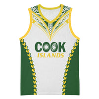Custom Rugby League Cook Islands Basketball Jersey Tribal Pattern White Version LT01 Unisex White - Polynesian Pride