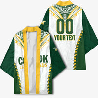 Custom Rugby League Cook Islands Kimono Tribal Pattern White Version LT01 - Polynesian Pride
