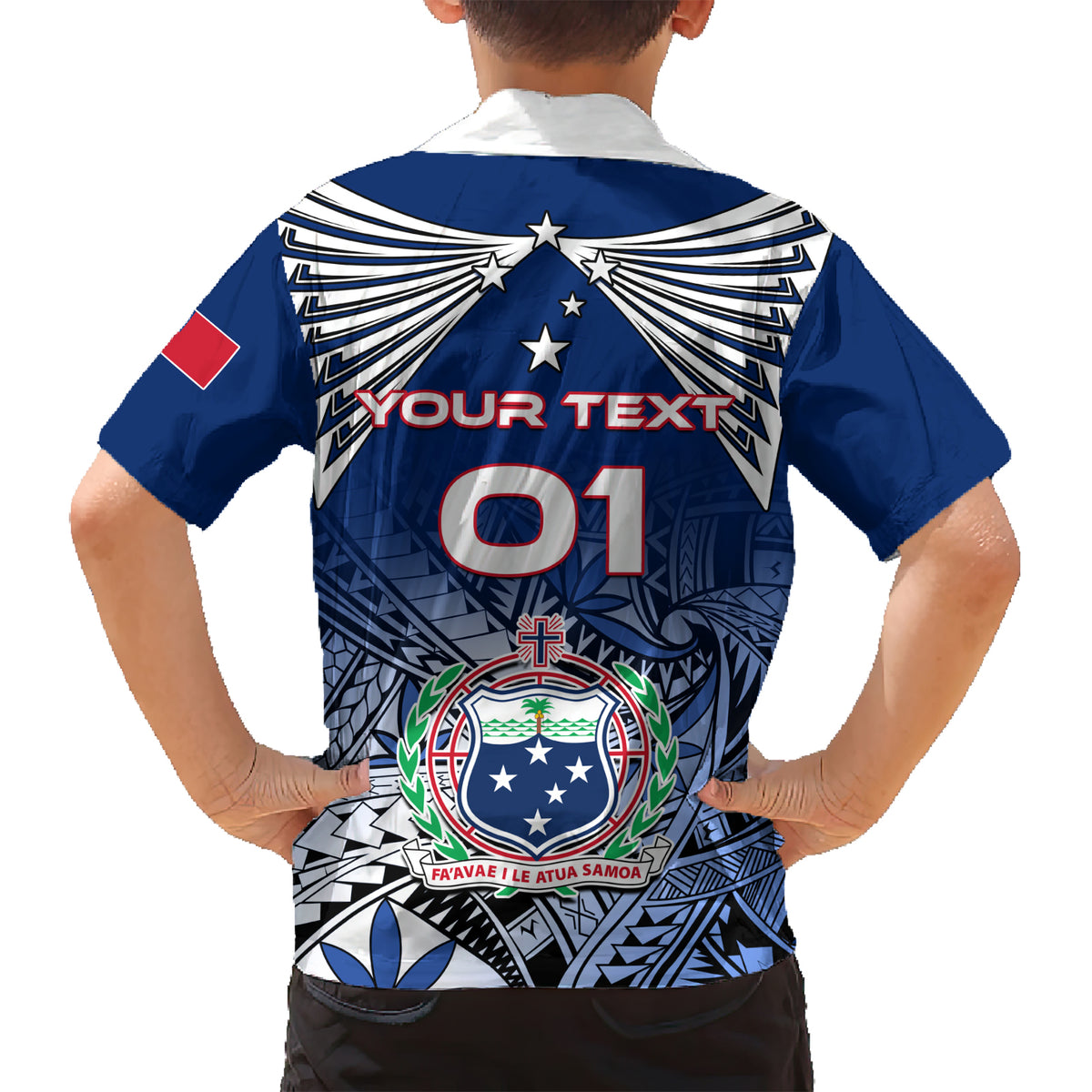 Custom Samoa Rugby Family Matching Short Sleeve Bodycon Dress and Hawaiian Shirt Toa Samoa Myriad Patterns LT01 - Polynesian Pride