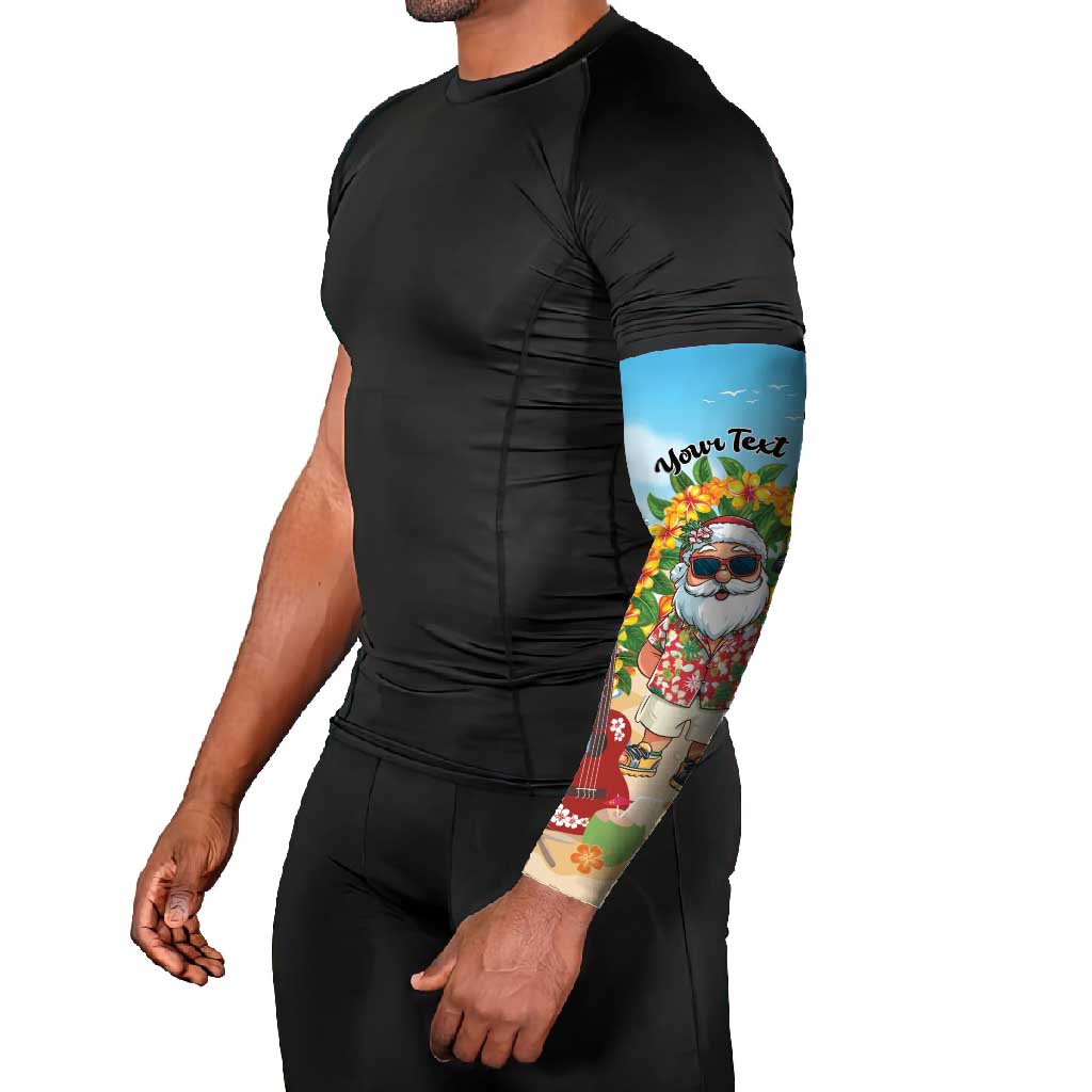 Personalized Hawaii Golf Christmas Arm Sleeves Mele Kalikimaka Funny Golfer Santa - Polynesian Pride