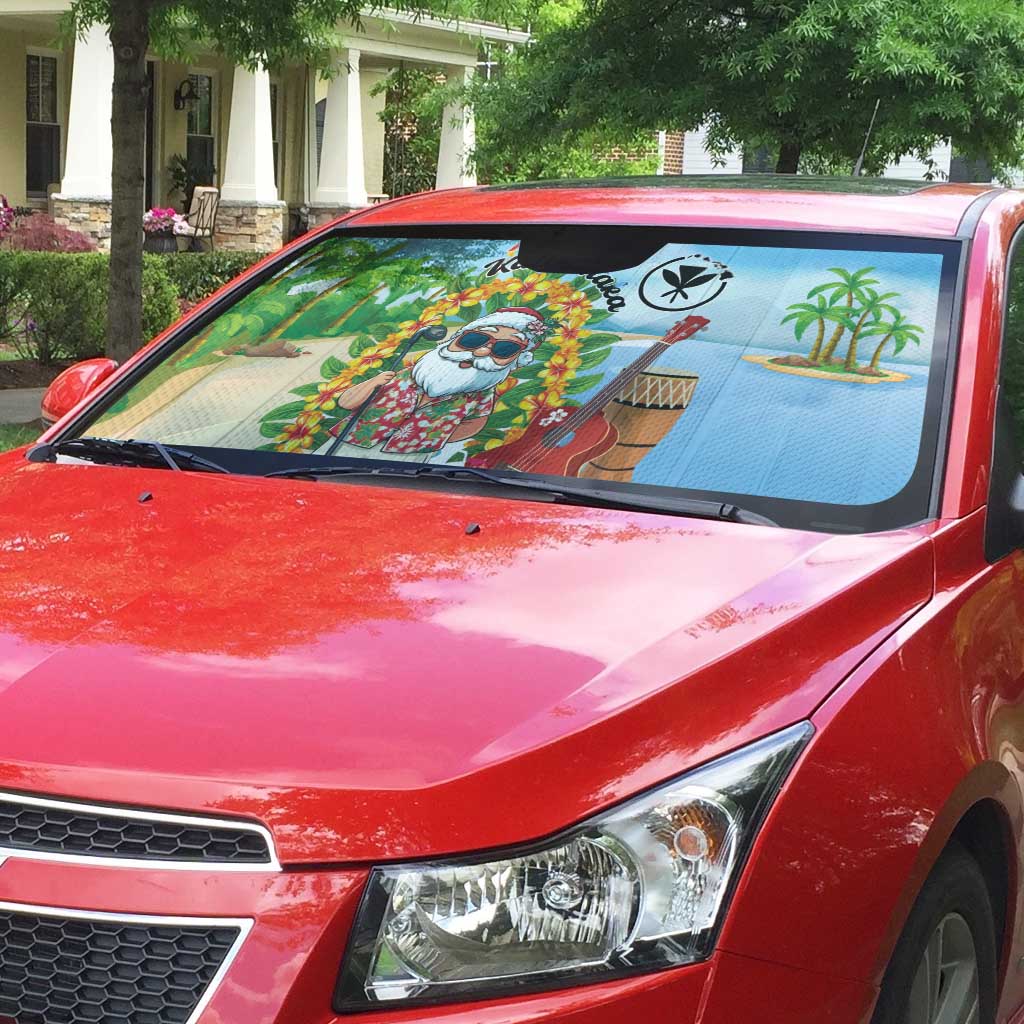 Hawaii Golf Christmas Auto Sun Shade Mele Kalikimaka Funny Golfer Santa - Polynesian Pride