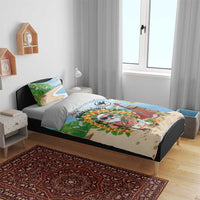 Hawaii Golf Christmas Bedding Set Mele Kalikimaka Funny Golfer Santa - Polynesian Pride