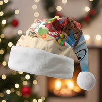 Hawaii Golf Christmas Santa Hat Mele Kalikimaka Funny Golfer Santa LT01 Without Fur Blue - Polynesian Pride