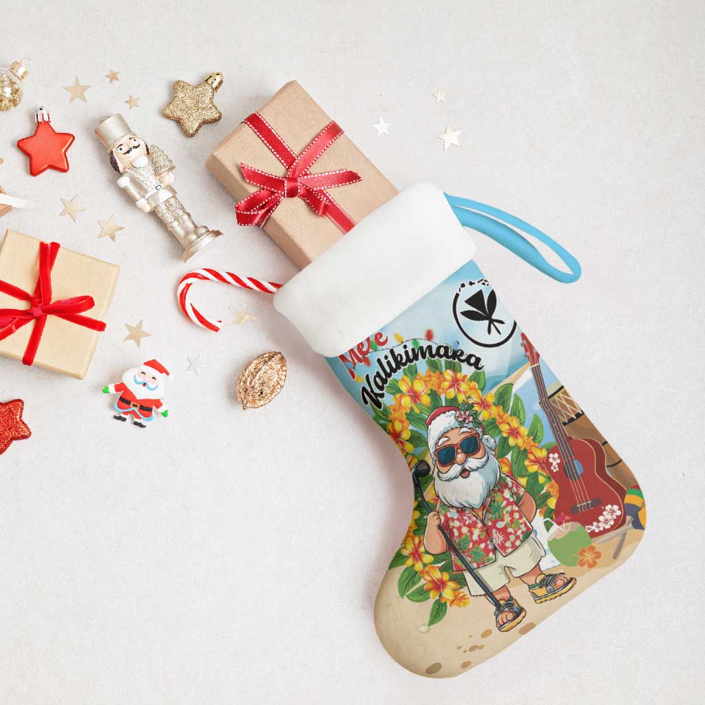 Hawaii Golf Christmas Stocking Mele Kalikimaka Funny Golfer Santa - Polynesian Pride