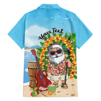 Personalized Hawaii Golf Christmas Family Matching Off The Shoulder Long Sleeve Dress and Hawaiian Shirt Mele Kalikimaka Funny Golfer Santa LT01 - Polynesian Pride